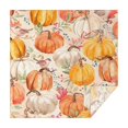 thumbnail image 1 of Fall Pumpkins and Birds Pattern Square Tablecloth,Waterproof Square Table Cover,Wipeable Spillproof Washable Table Cover for Home Kitchen Party Decor 52"x52"(132x132cm), 1 of 6