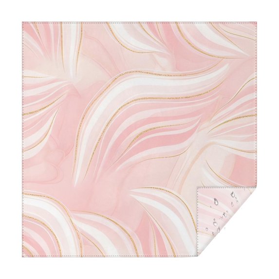 Pink Gold Wave Marble Square Tablecloth,Waterproof Square Table Cover,Wipeable Spillproof Washable Table Cover for Home Kitchen Party Decor 60"x60"(152x152cm)