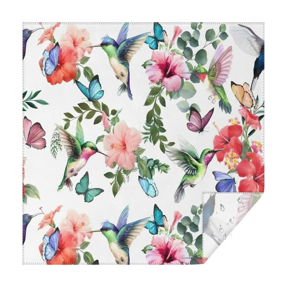 Pioneer Flower Floral Print Pattern Square Tablecloth,Waterproof Square Table Cover,Wipeable Spillproof Washable Table Cover for Home Kitchen Party Decor 42"X42"(107x107cm)