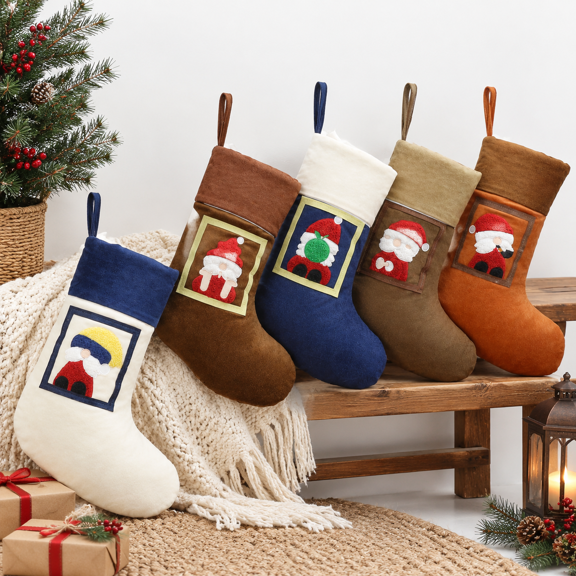 Christmas Stockings, World Famous Paintings, 5 Pack, Rustic Holiday Stockings