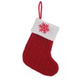 thumbnail image 1 of Christmas Stockings Xmas Fireplace Hanging Stockings Red Knit Stocking with Winter Snowflake Design for Gifts, Gift Holding Bag for Home Christmas Decorations, Holiday Party Supplies, 1 of 9
