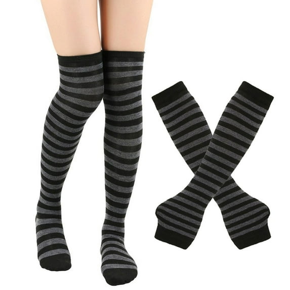 Christmas Stockings for Women, Stockings Striped Women's High Gloves Socks Halloween Socks Socks