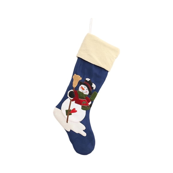 Christmas Stockings with 2D Snowman Pattern for Holiday Party Winter Home Xmas Tree Decor