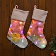thumbnail image 1 of Vorkoi Christmas Stockings with LED Light Knit Christmas Stocking, Holiday and Family StockinDg for Fireplace Christmas Holiday Party Decoration, 1 of 5