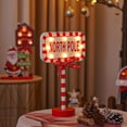 thumbnail image 1 of Christmas Stop Here Sign with LED Lights, Battery Powered LED Outdoor Yard Stake, Garden Decoration, Xmas Tree Sign Door Sign for Holiday Party Home Terrace Outdoor Decor, 1 of 4