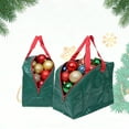 thumbnail image 1 of Christmas Storage Bags 2-Pack, Heavy Duty 600D Cloth Holiday Ornament Organizer for Bulbs and Decorations, Seasonal Storage Solution with Drawstring Closure(Green), 1 of 9