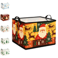 thumbnail image 1 of Christmas Storage Basket for Gifts Empty Large Christmas Storage Bins，Fabric Laundry Baskets with Handle Xmas Collapsible Organizer Boxes for Home Office Gifts Toys Books(B1-1pcs), 1 of 4