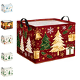 thumbnail image 1 of Christmas Storage Basket for Gifts Empty Large Christmas Storage Bins，Fabric Laundry Baskets with Handle Xmas Collapsible Organizer Boxes for Home Office Gifts Toys Books(B6-1pcs), 1 of 4
