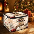 thumbnail image 1 of Christmas Storage Bin with Lid and Carrying Handle Christmas Foldable Storage Box Large Xmas Decorative Collapsible Container Basket for Organizing Closet Home Bedroom Gift, 1 of 6