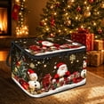 thumbnail image 1 of Christmas Storage Bin with Lid and Carrying Handle Christmas Foldable Storage Box Large Xmas Decorative Collapsible Container Basket for Organizing Closet Home Bedroom Gift, 1 of 6
