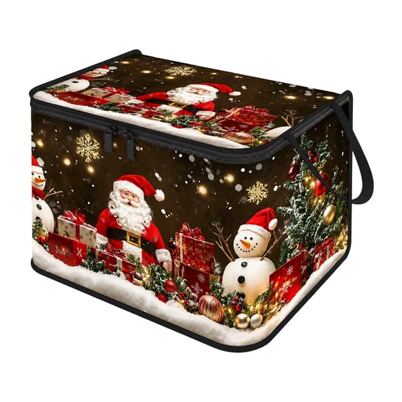 Collapible Container Christmas Storage Box, Collapsible Holiday Ornament Container with Lid ...