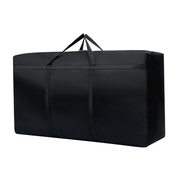 Christmas Storage Container With Zipper, Waterproof Heavy Duty Storage Containers, for Holiday Decorations, Ornaments, and Artificial Trees, Black(90*48*28cm)