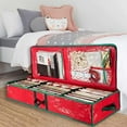 thumbnail image 1 of Christmas Storage Rack Spacious Under Bed Holiday Wrapping Paper Container For Gift Wrapping Ribbons Bows Wrapping 8 Storage Organizer Bins Storage Bins Cubes Organizer Storage with Lids, 1 of 3