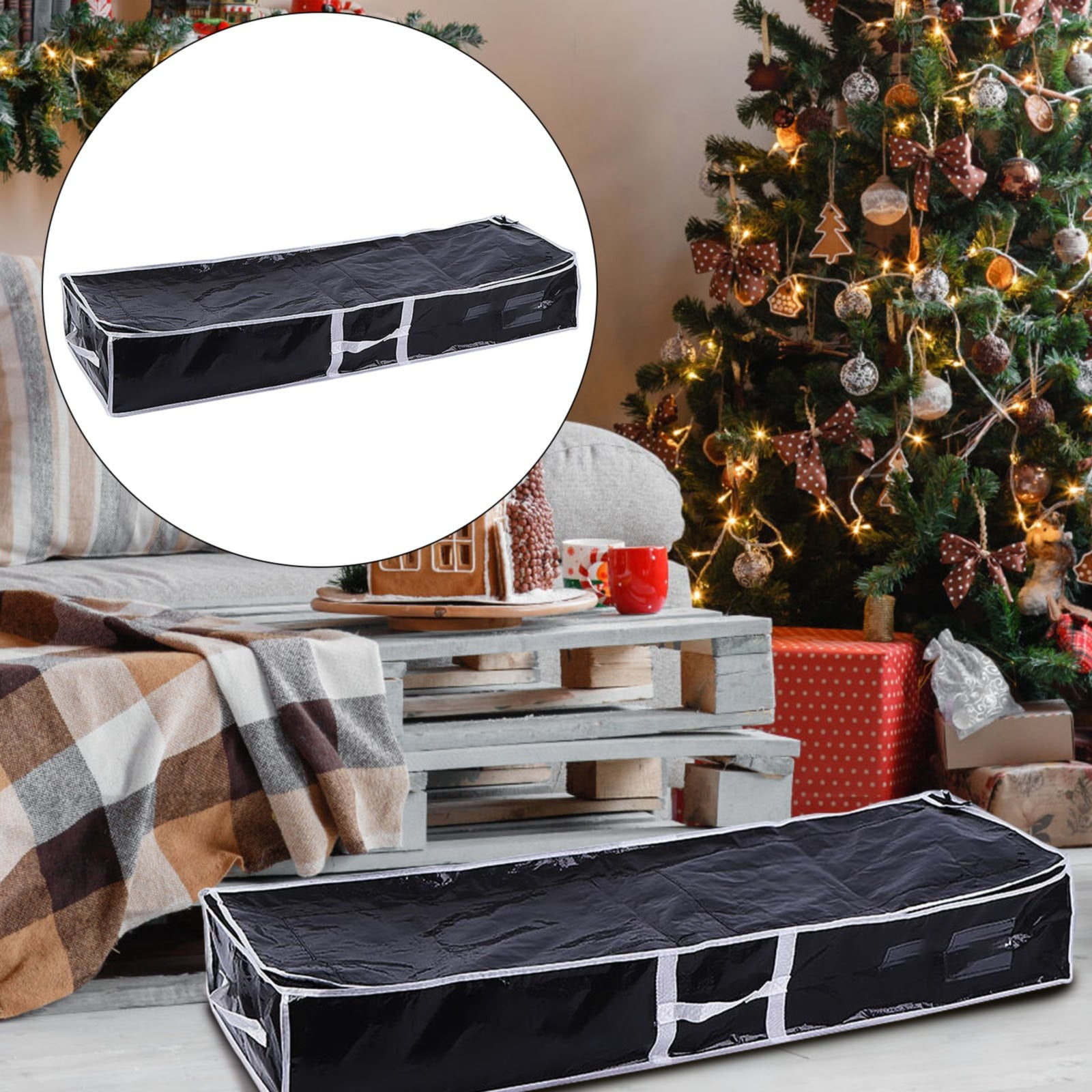 Christmas Storage Rack Spacious Under Bed Holiday Wrapping Paper ...
