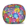 thumbnail image 1 of Christmas Storage Toy Bag Chair, Colorful Christmas Balls Different Retro Patterns Holiday Celebration Theme Print, Stuffed Animal Organizer Washable Bag, Small Size, Multicolor, by Ambesonne, 1 of 3