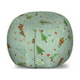 thumbnail image 1 of Christmas Storage Toy Bag Chair, Pattern of Different Christmas Treesnd Holiday Themed Snowflake Background, Stuffed Animal Organizer Washable Bag, Small Size, Multicolor, by Ambesonne, 1 of 3