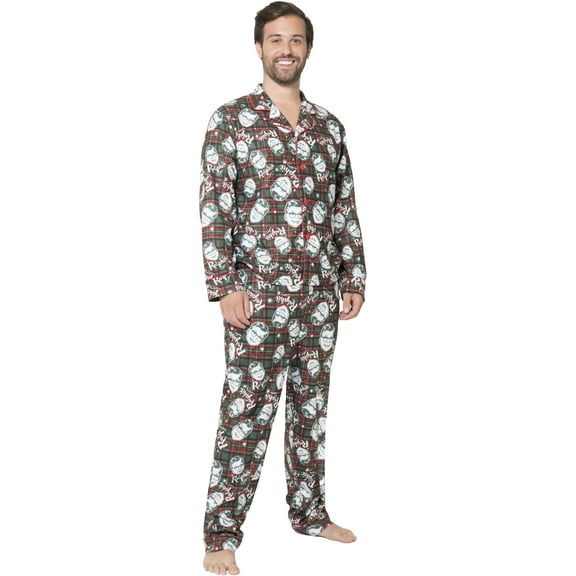Christmas Story Mens Ralphie Coat Front Pajama Set