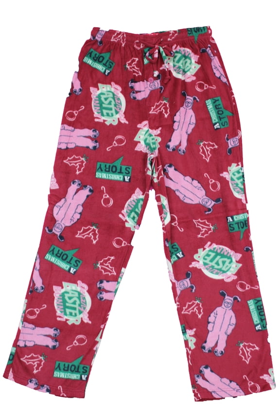 Christmas Story Ralphie Allover Fleece Mens Lounge Pajama Pants (Medium)
