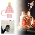 Christmas Straw Lids For 40oz Glasses Silicone Straw Lids For 10mm Cup