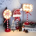 thumbnail image 1 of Christmas Street Sign Decorative Light with Bowknot Wooden Christmas Festival Display Window Desktop Atmosphere LED Light, 1 of 6