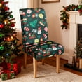 thumbnail image 1 of Christmas Stretch Chair Covers Set of 1 Removable Washable Dining Chair Protectors for Holiday Party Home Decor(C), 1 of 6