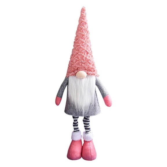 Christmas Stretchable Standing Doll with Pine Tree Hat Home Decorative Ornaments，#03