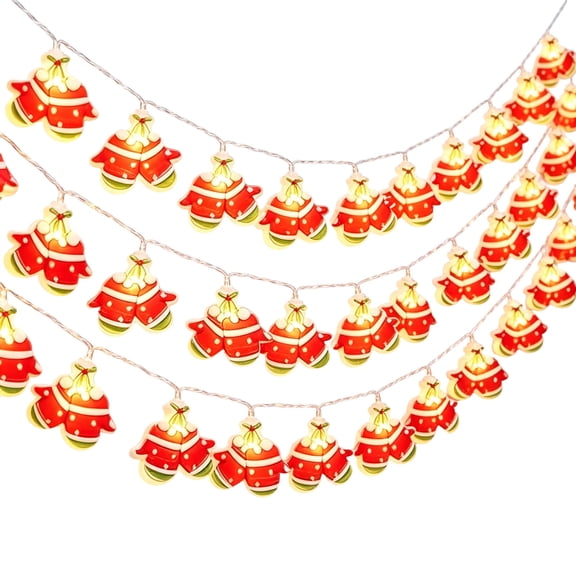 Christmas String Lights, 10FT New Year Lights USB & Battery Operated (Not Included) 2026 Cute Christmas Lights for Christmas Tree Decor Indoor Outdoor, Home, Party, Wedding