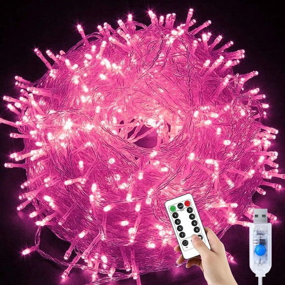 Christmas String Lights,10M 80LED Fairy Lights Indoor Fairy Lights Indoor Outdoor Rope Fairy String Lights USB Powered with Remote