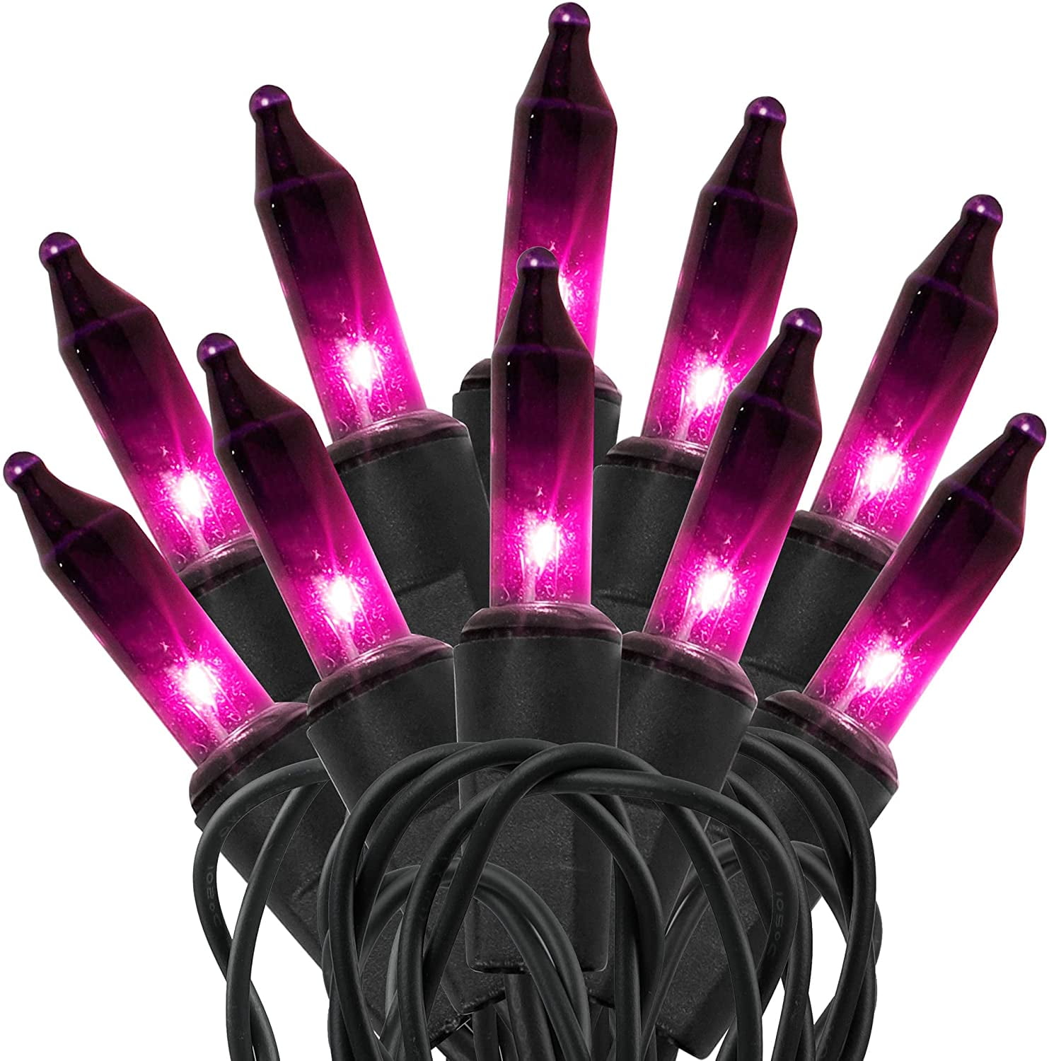 Christmas String Lights, 16.4ft 50 Count Incandescent Green Wire Fairy