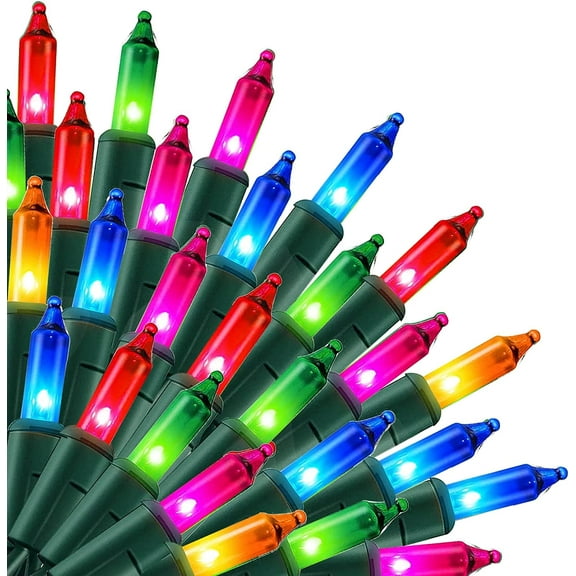 Christmas String Lights, 16FT 50 LED Mini String Lights with 8 Lighting Modes & Timer, Battery Operated Fairy Lights for Patio Xmas Tree Wedding Party Indoor Outdoor Decor (Multicilor)