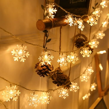 Christmas String Lights 32ft 100LED Snowflakes Shape String Lights Party Wedding Christmas Decor Lights