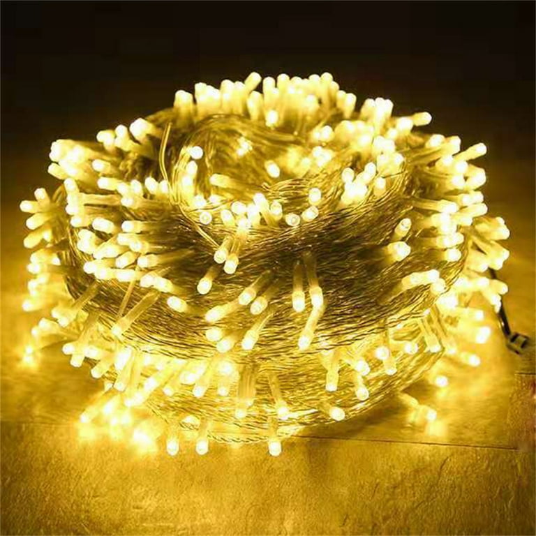 Christmas String Lights 33FT 100 LED Extendable Plug in String Lights for Tree Wedding Party Bedroom Xmas Indoor Outdoor Decor