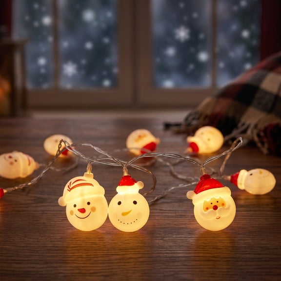 Christmas String Lights,Christmas Santa Claus String Lights,5Ft Christmas Decorations String Lights with Santa Claus,Waterproof Light for Christmas Tree Decor Indoor Outdoor,Home,Party,Wedding(A)