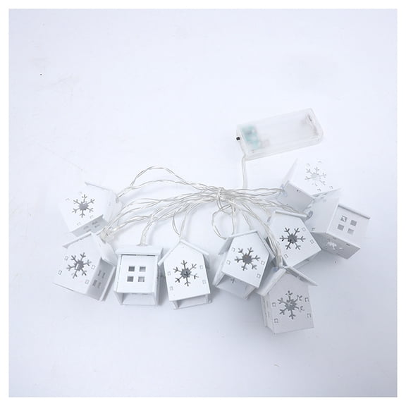 Christmas String Lights Indoor, Wooden House Hanging String Lights,Mini Houses LED Fairy Lights for Mantle Bedroom Window Weddings Christmas Tree Decoration