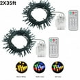 thumbnail image 1 of Christmas String Lights with Remote 2 Pack, Battery Operated Fairy Lights, 9 Light Modes 3 Colors, 1 of 8