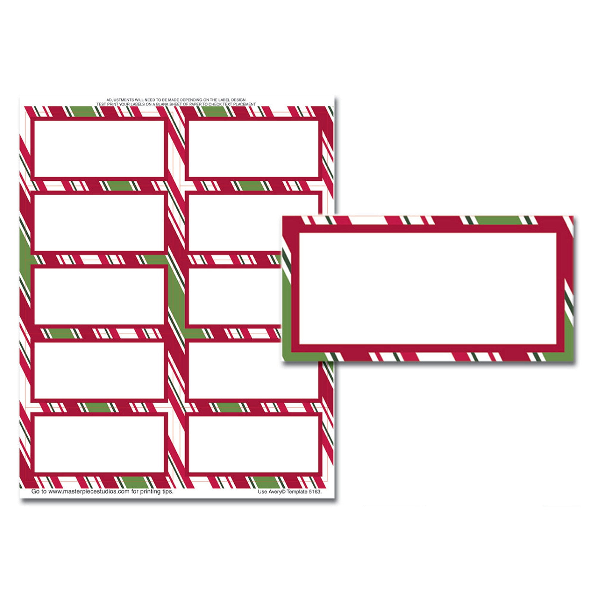 Christmas Stripes Mailing Labels - 50 Labels - Label Size is 2in.x4in. - blank labels (904930) - Walmart.com christmas-stripes-mailing-labels-50-labels-label-size-is-2in-x4in-blank-labels-904930-walmart-com