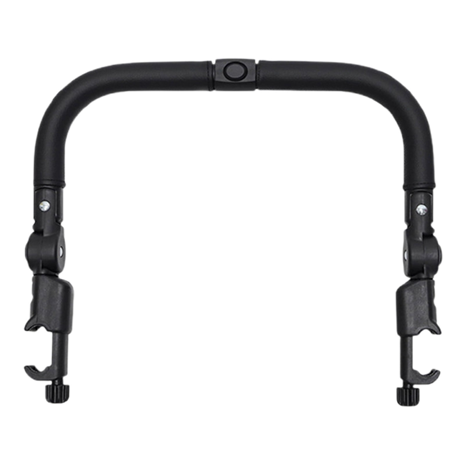 Christmas Stroller Bumper Bar, Pu Teen Carriage Armrest, Universal Stroller Bumper Bar with Black Leather Cover, Angle Adjustable Armrest & Footrest for Teen Carriage, Black