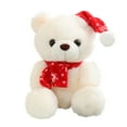 thumbnail image 1 of Christmas Stuffed Animal,Christmas Plush Toy Doll with Santa Hat, Xmas Plush Bear,Stuffed Animal Holiday Toys with Hat and Scarf Christmas Accessories, A Perfect Toy Gift for Kids, 1 of 6