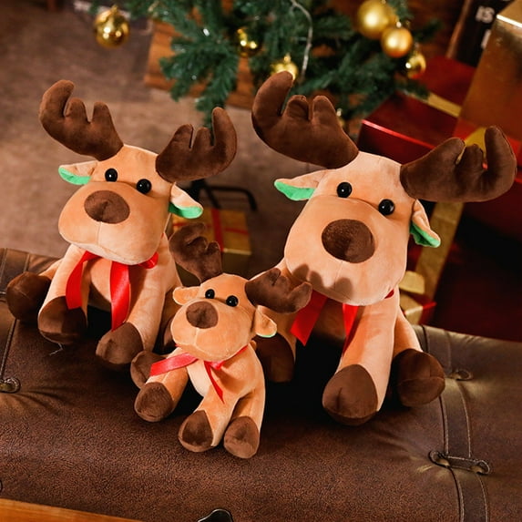 Christmas Stuffed Animals Toys, Cute Reindeer Stuffed Toy, Christmas Reindeer Doll for Home Bedroom Party Decoration, Birthday Gift