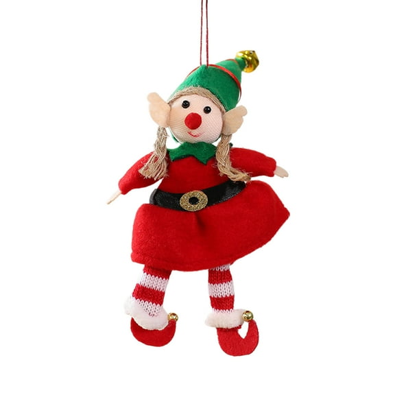 Christmas Stuffed Plush Dolls - Toys for Holiday Party, Fun Christmas Tree Decorations for Little Boys and Girls(Red)