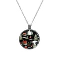 thumbnail image 1 of Christmas Stunning Glass Circular Pendant Necklace - Women's Necklaces Collection, 1 of 5