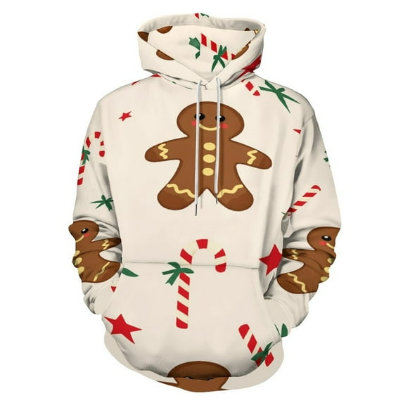 Christmas Style Printing Men's Women Vintage 3D Hooded Sweatshirt - All-Season Loose Fit Streetwear