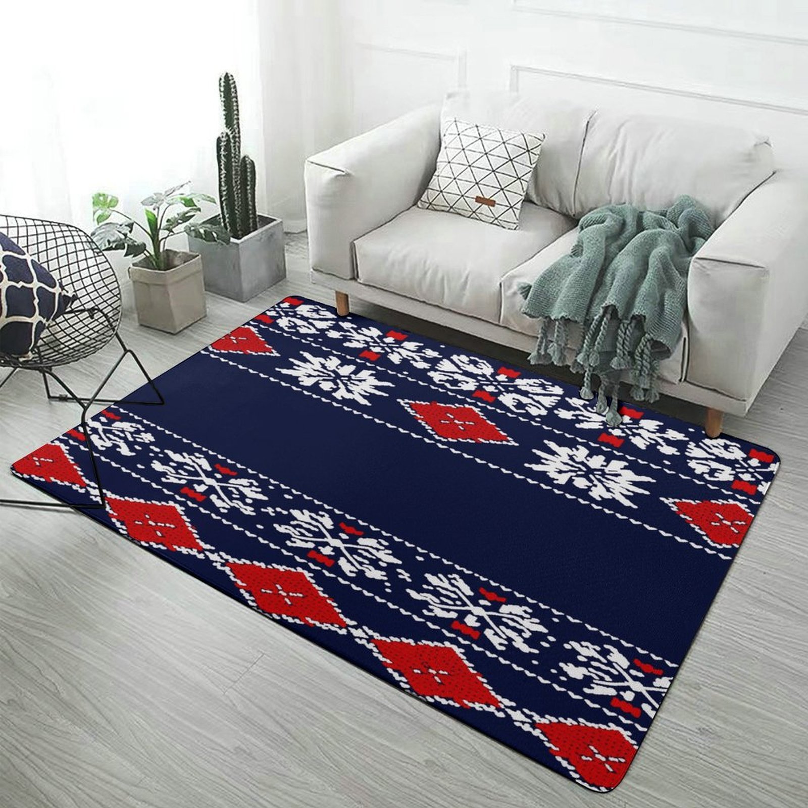 Christmas Style Printing Soft Comfy Area Rugs Carpet Suitable Flannel ...
