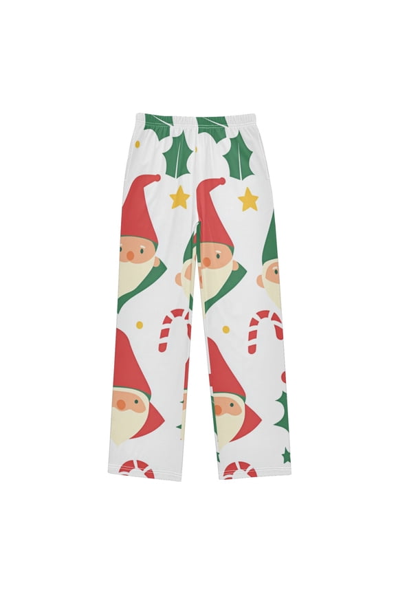 Christmas Style Santa Claus Pajama Pants Soft Lightweight Lounge Pants Bottoms Sleep Pants Warm Comfy