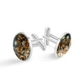 thumbnail image 1 of Christmas Stylish Shirt Cufflink Set Made of Stainless Steel for Formal Wear - for Weddings and Special Occasions - Silver Jewelry Option Available, 1 of 6