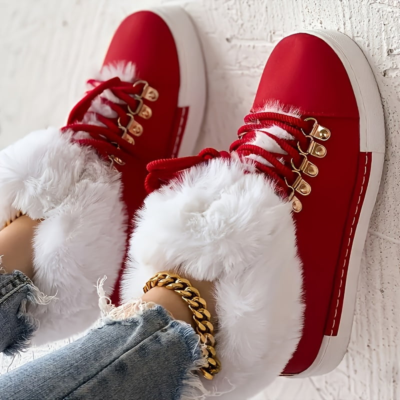 Sneaker booties with fur sale