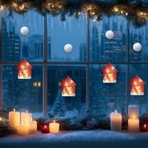 Christmas Suction Cup Lights Window Decoration Lights Battery Powered Light Strings Holiday Lighting Colorful Christmas Lights Indoor Decoration Festive Illumination