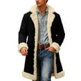 thumbnail image 1 of Christmas Suit for Men Christmas Cardigan Santa Jacket Coat for Men Hoodies Claus Adult Suit Outfit Party Women Long Fleece Black M, 1 of 7