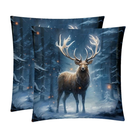 Christmas Sumptuous Velvet Throw Pillow Covers Set of 2, Decorative Bed Pillow Cases with Unique Patterns for Home Decor, Sizes 16x16, 18x18, 20x20 Inches