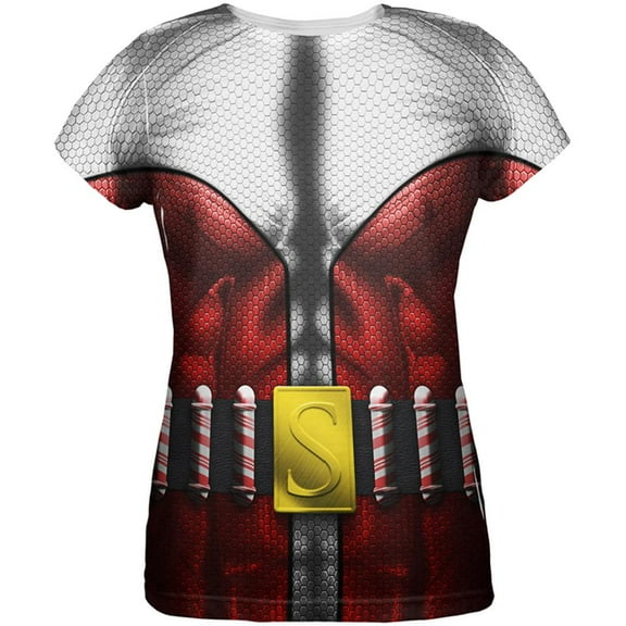 Christmas Superhero Santa Claus Costume All Over Womens T Shirt Multi SM